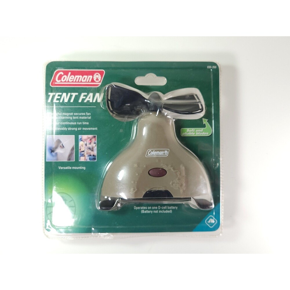 Coleman Tent Fan Vintage Magnetic Mount Model 830-350 New Sealed NOS D Battery